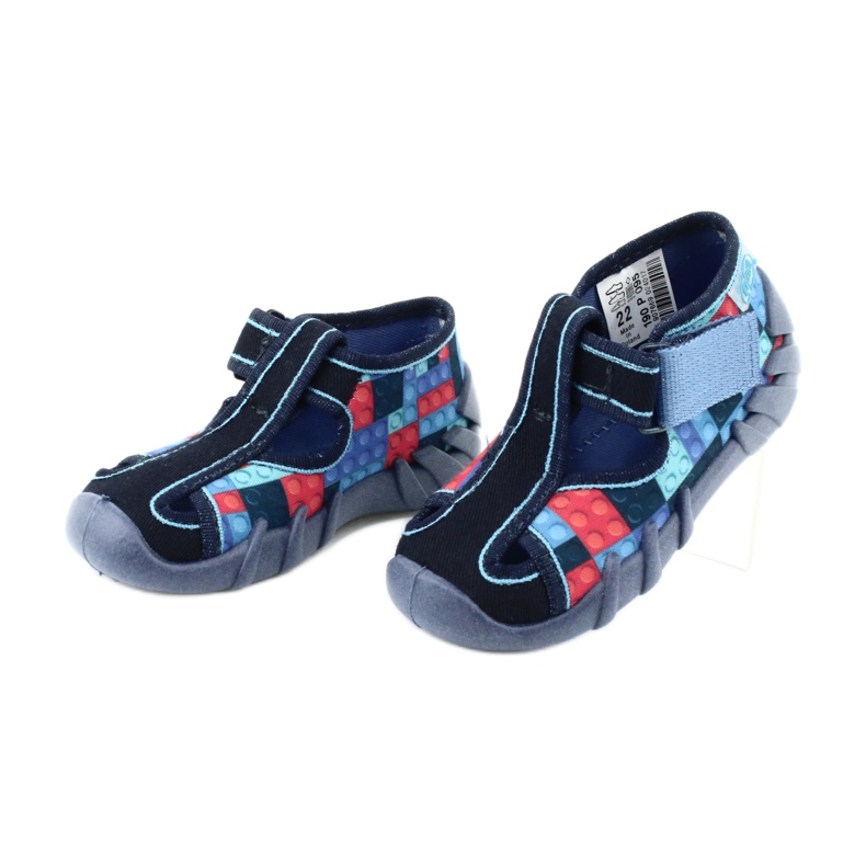 Chaussures enfant Befado 190P095 rouge bleu marine bleu 3