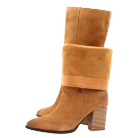 Bottes de cowboy en daim Big Star GG274345 Camel brun jaune 4