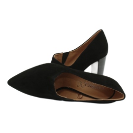 Caprice 24402 chaussures pour femmes en daim noir le noir 4
