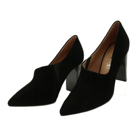 Caprice 24402 chaussures pour femmes en daim noir le noir 2