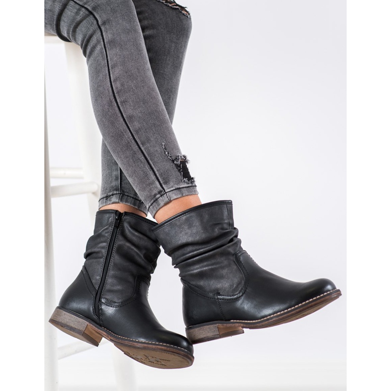 SHELOVET Bottes plates isolées noir 2