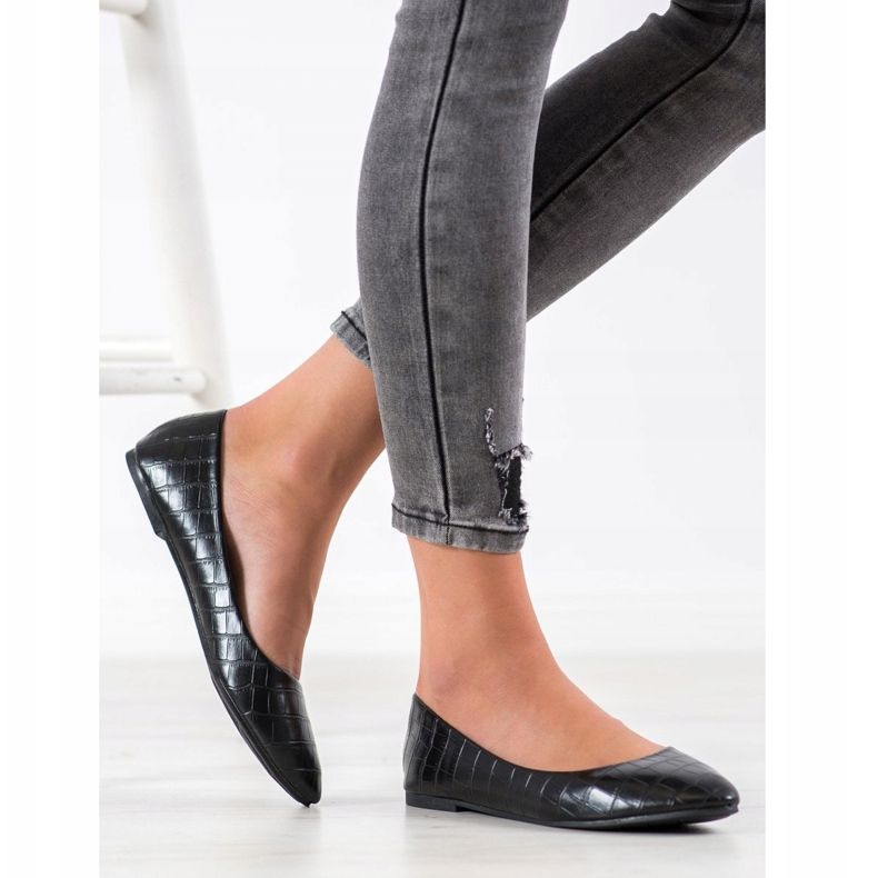 Weide Ballerine En Spitz le noir 2