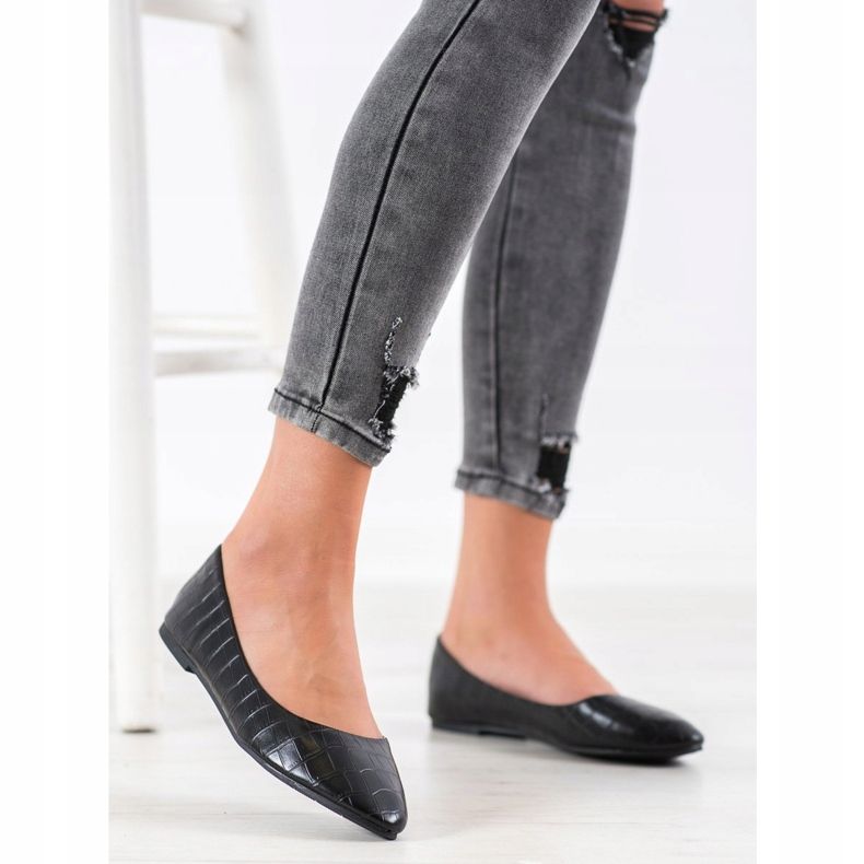 Weide Ballerine En Spitz le noir 1