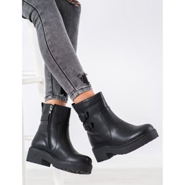 Weide Bottes sur la plate-forme noir 1