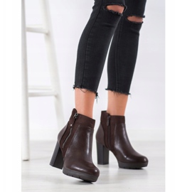 Weide Bottines marron à fermeture éclair brun 4