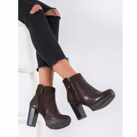 Weide Bottines marron à fermeture éclair brun 1