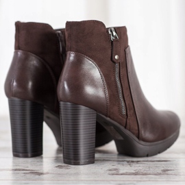 Weide Bottines marron à fermeture éclair brun 2