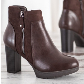 Weide Bottines marron à fermeture éclair brun 3