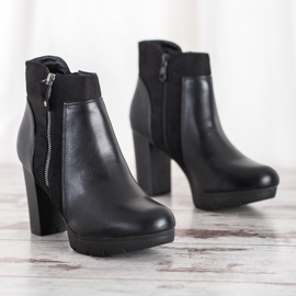 Weide Bottines noires à fermeture éclair 2