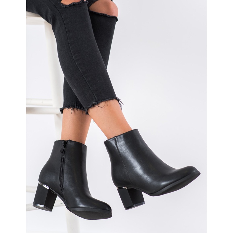 SHELOVET Bottes noires élégantes le noir 1