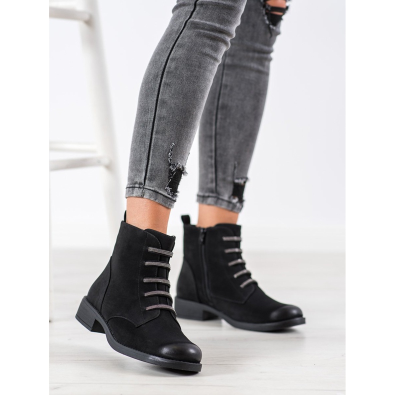 SHELOVET Bottes confortables pour femmes noir 2