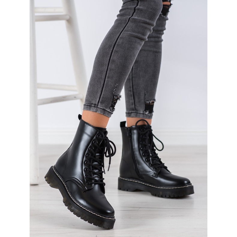 SHELOVET Bottes noires le noir 2