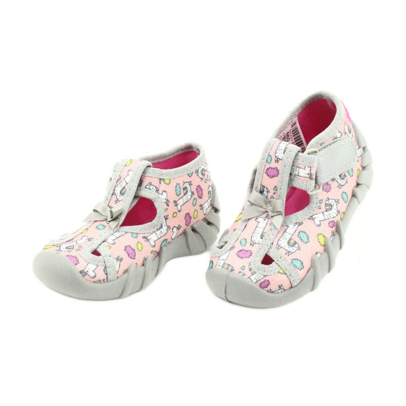 Chaussures enfant Befado 190P099 rose gris 3