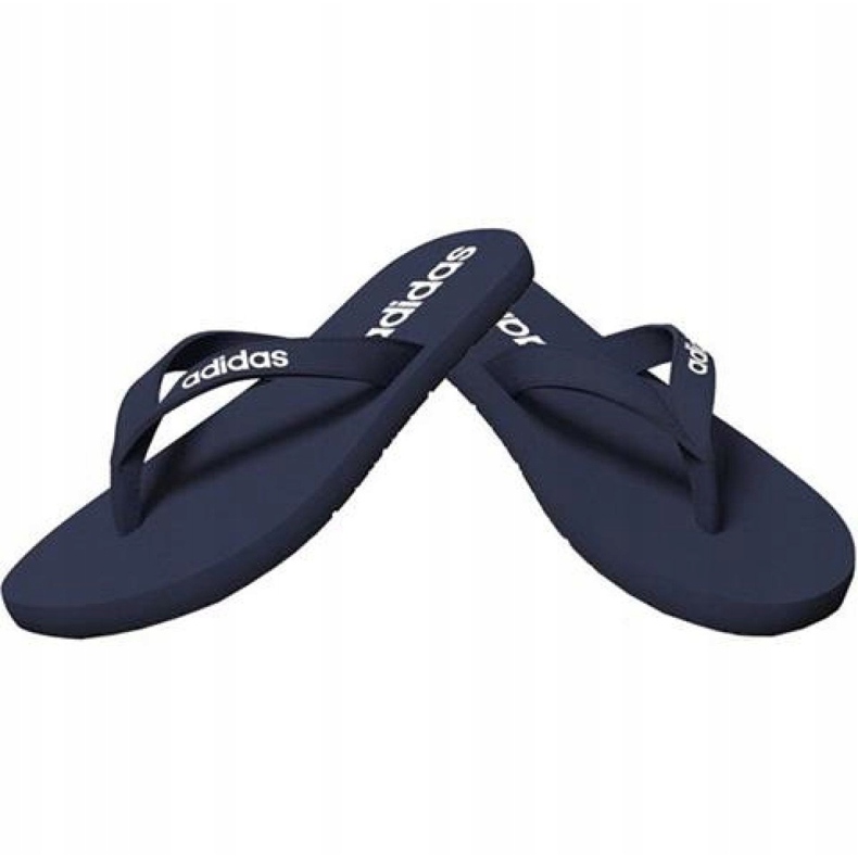 Tongs Adidas Eezay EG2041 blanc bleu marine 3
