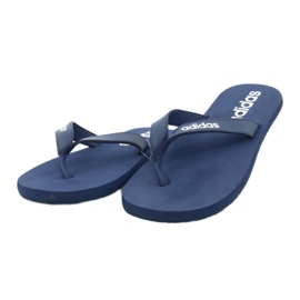 Tongs Adidas Eezay EG2041 blanc bleu marine 1