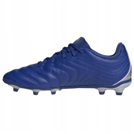 Les chaussures de football adidas Copa 20.3 Fg Jr EH1810 blanche bleu 2