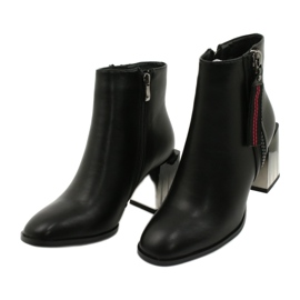 Bottines à talons noires élégantes pour femmes Filippo DBT1548/20 BK le noir 2 Bottines à talons noires élégantes pour femmes Filippo DBT1548/20 BK le noir 2