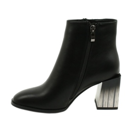 Bottines à talons noires élégantes pour femmes Filippo DBT1548/20 BK 1