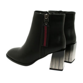 Bottines à talons noires élégantes pour femmes Filippo DBT1548/20 BK le noir 3 Bottines à talons noires élégantes pour femmes Filippo DBT1548/20 BK le noir 3