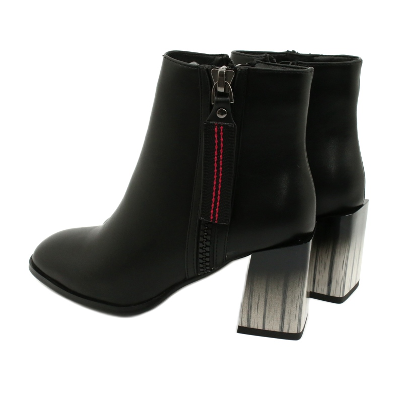 Bottines à talons noires élégantes pour femmes Filippo DBT1548/20 BK le noir 3 Bottines à talons noires élégantes pour femmes Filippo DBT1548/20 BK le noir 3