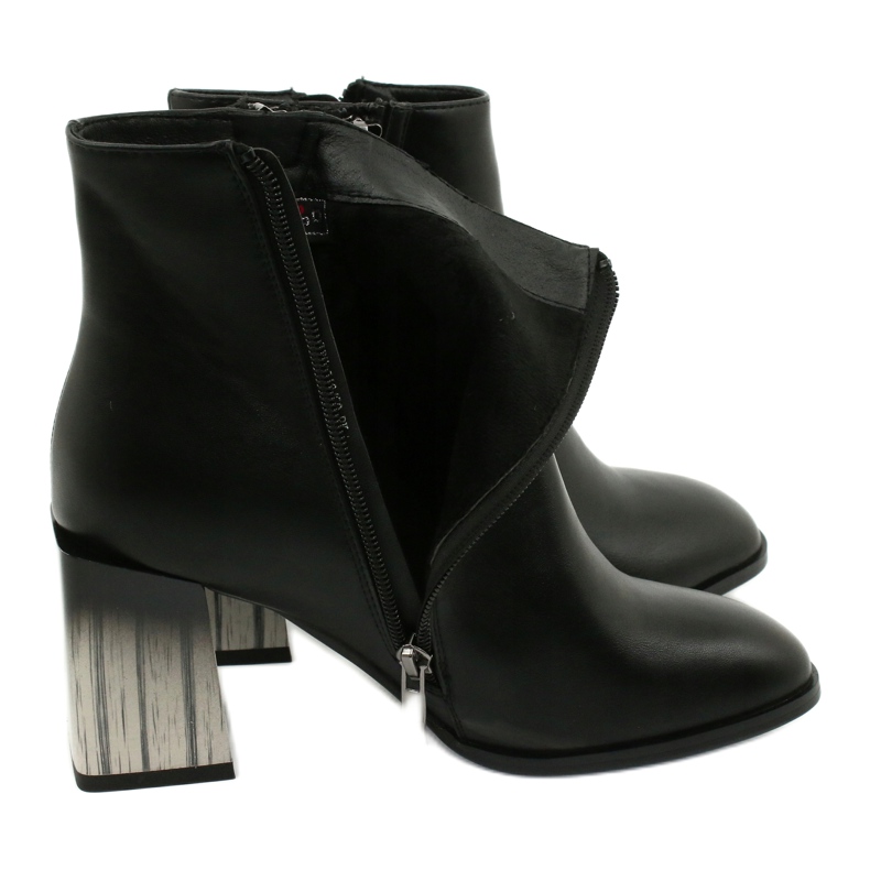 Bottines à talons noires élégantes pour femmes Filippo DBT1548/20 BK le noir 4 Bottines à talons noires élégantes pour femmes Filippo DBT1548/20 BK le noir 4
