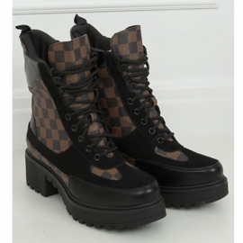 Bottines noires à lacets worky NS169P Noir brun le noir 1