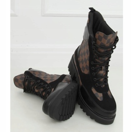 Bottines noires à lacets worky NS169P Noir brun le noir 2