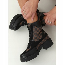 Bottines noires à lacets worky NS169P Noir brun le noir 4