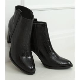 Escarpins noirs en peau de serpent UK10 Noir 1