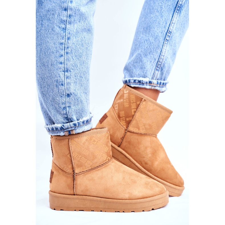 Bottes de neige chaudes marron pour femmes Big Star GG274559 brun 2