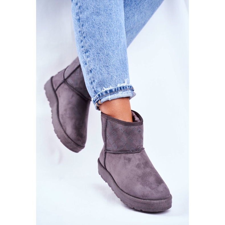Bottes de neige chaudes grises pour femmes Big Star GG274558 2