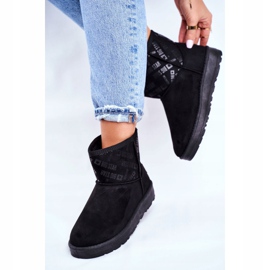 Bottes de neige chaudes noires pour femmes Big Star GG274556 2