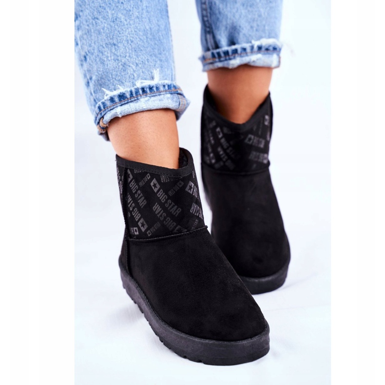 Bottes de neige chaudes noires pour femmes Big Star GG274556 1