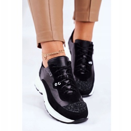 Chaussures de sport pour femmes Baskets Maciejka Cuir 04845-01 noir 1