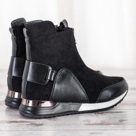 Goodin Bottes de sport avec fermeture éclair le noir 1