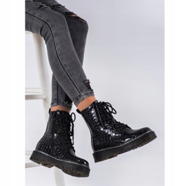 SHELOVET Bottes avec motif le noir 1