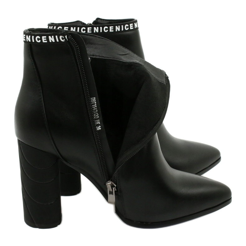 Filippo Bottes d'éco-cuir des femmes DBT1547 / 20 BK noir 3