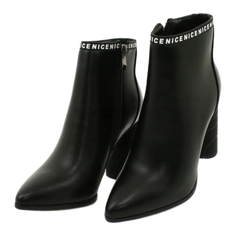 Filippo Bottes d'éco-cuir des femmes DBT1547 / 20 BK noir 2