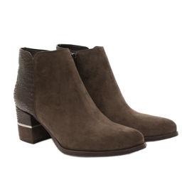 Gamis Bottes de daim élégantes pour femmes 4005 marron brun 4