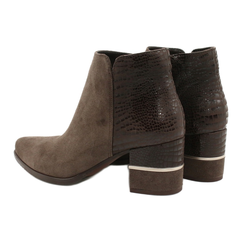 Gamis Bottes de daim élégantes pour femmes 4005 marron brun 3