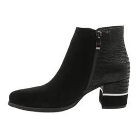 Bottes élégantes Gamis 4005 en daim noir le noir 1