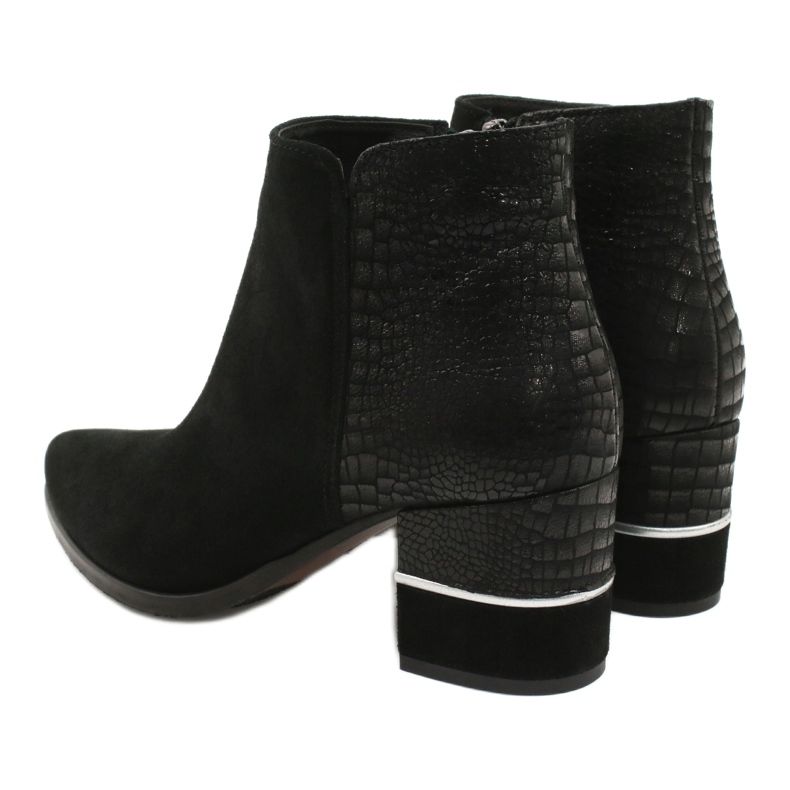 Bottes élégantes Gamis 4005 en daim noir le noir 3