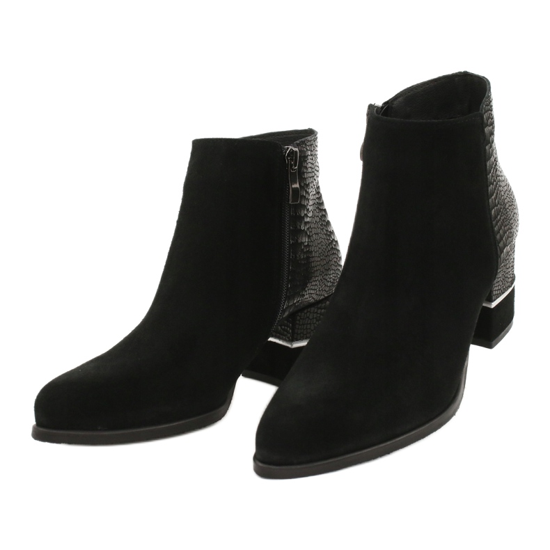 Bottes élégantes Gamis 4005 en daim noir le noir 2