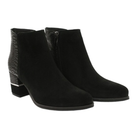 Bottes élégantes Gamis 4005 en daim noir le noir 4