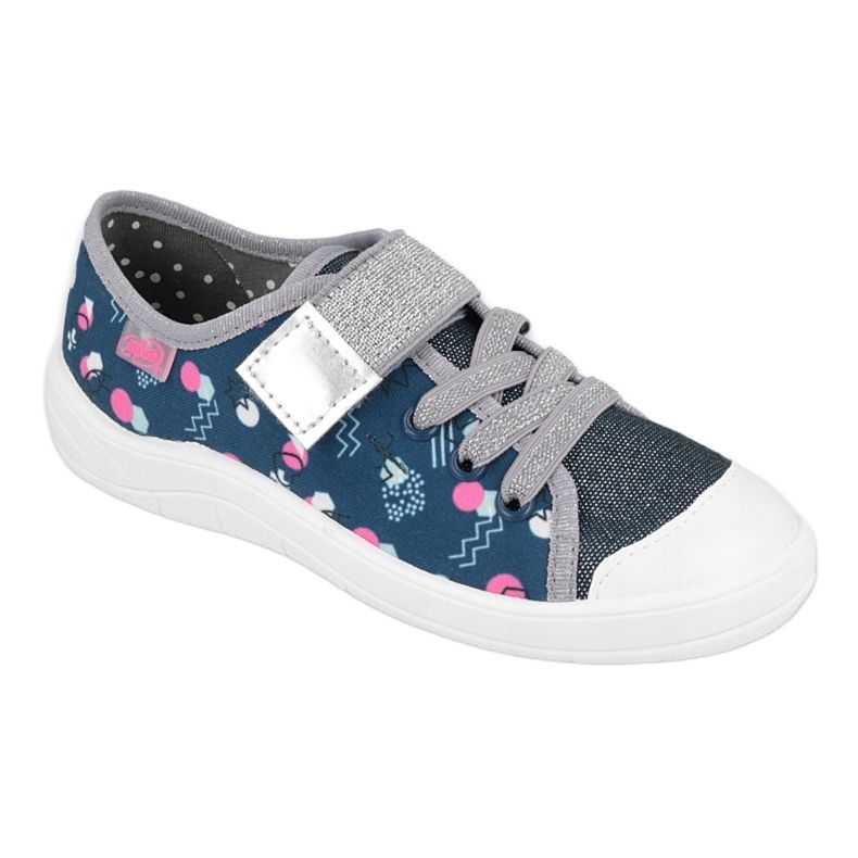 Chaussures pour enfants Befado 251Y149 bleu marin rose argent gris 1