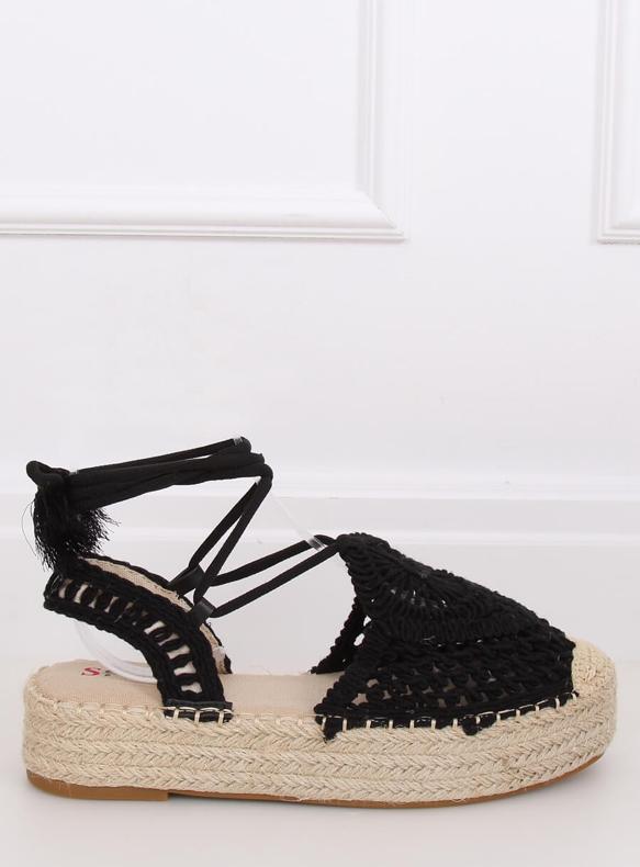 Espadrilles ajourées noires YQ233 Black II Qualité 1