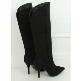 Bottes noires sur un RB56P noir Stiletto noir 1