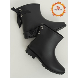 Black DC12 Galoches pour femmes noires avec un nœud le noir 1