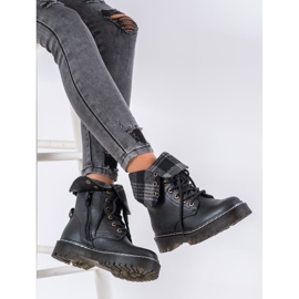 Weide Travailleurs avec une chaussure à enrouler le noir 1
