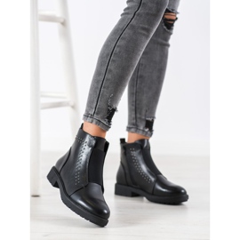 Sergio Leone Bottes confortables avec une bande élastique noir 2